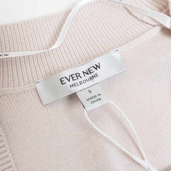 Ever New Melbourne Georgie Belted Knit Cardigan Sweater Bone Beige Small - Picture 6 of 13